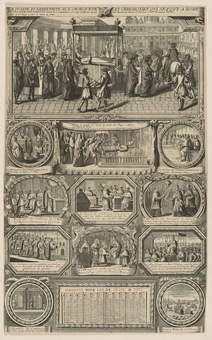 Almanach de 1701. Pompe funèbre d'Innocent XII, image 1/1