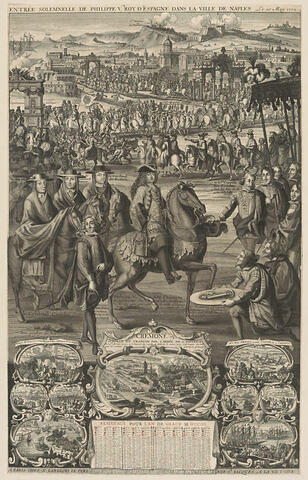 Almanach de 1703. Entrée de Philippe V à Naples, image 1/1