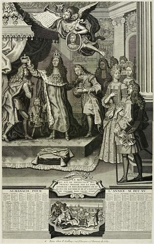 Almanach de 1715. Le roi protecteur des princes, image 1/1