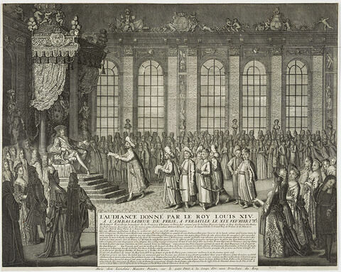 Almanach de 1716 : L'entrée de l'ambassadeur de Perse à Paris, image 2/2