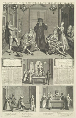 Almanach de 1717. Arlequin feint astrologues, etc..., image 1/1