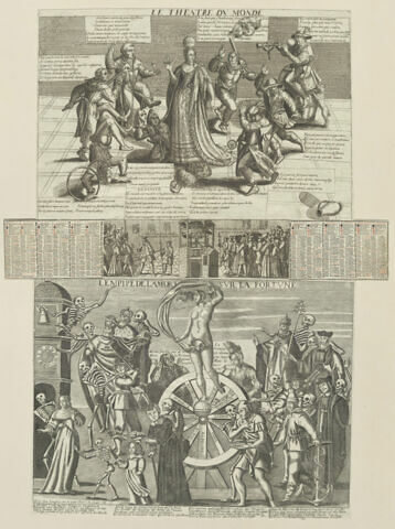 Almanach de 1717. Le théâtre du monde, (plus) l'empire de la mort sur la fortune, image 1/1