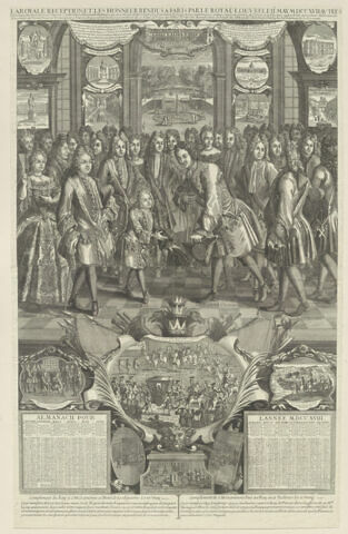 Almanach de 1718. Réception de Pierre Ier, image 1/1