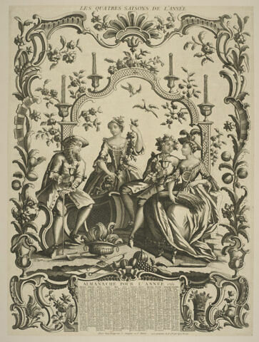 Almanach de 1751. Les quatre saisons de l'année, image 1/1