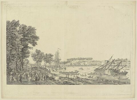 Vue de la ville et du port de Bayonne, prise de l'allée de Boufflers