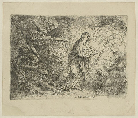 L'ange éveillant Saint Joseph et lui ordonnant de fuir en Egypte