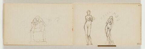 Deux études de femme nue dont une surmontée de l'annotation SALAMMBO, image 1/1