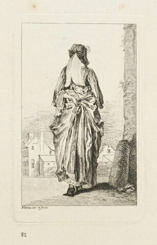 Figures françaises et comiques : femme de dos, image 1/1