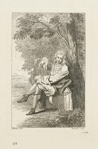 Figures françaises et comiques : homme assis, image 1/2