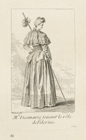 Mademoiselle Desmares jouant le rôle de Pélerine, image 1/1