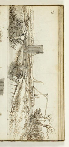 Vue d'un canal avec pont, potence à bateau et poteau de roulage, image 1/1