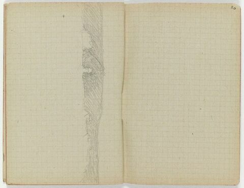 Paysage inachevé, toits de maisons devant des arbres, image 1/1