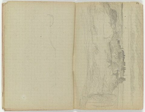 Léger croquis de toits, inachevé, image 1/1