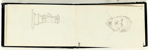 Socle surmonté d'une figure drapée à peine dessinée
