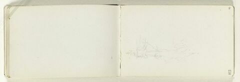 Croquis inachevé avec une figure devant un portique, image 1/1
