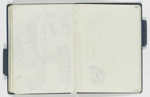 Croquis imperceptible d'une silhouette assise, image 1/1