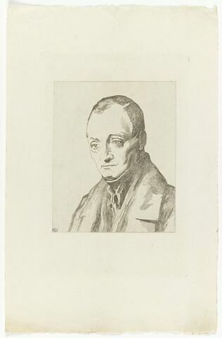 Portrait d'Auguste Comte, de trois quarts à gauche