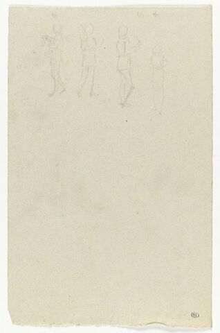 Quatre croquis de personnages, image 1/1