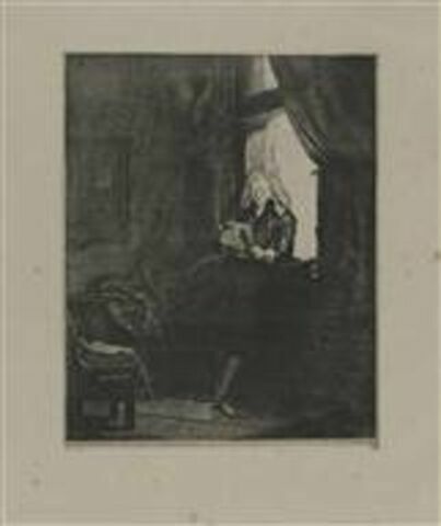 Jan Six à sa fenêtre, d'après Rembrandt