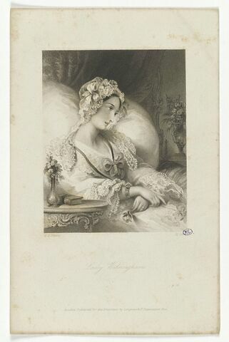 Portrait de lady Walsingham, par H. Cook d'après E. T. Parris