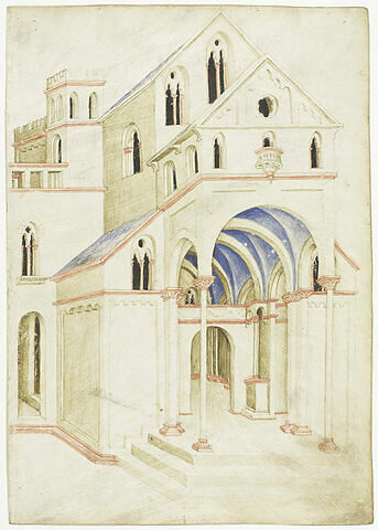 Vue perspective d'une église gothique, image 2/2