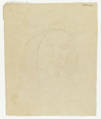 Tête d'homme coiffé d'un béret, d'après Franciabigio (Reprise du folio RF43030 recto ?), image 1/1