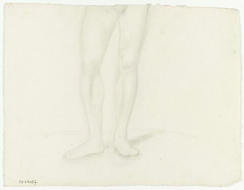 Etude de jambes d'homme nu, debout, pieds écartés, image 1/1