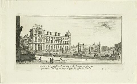 Vues de Paris : vue des appartements du Roi et de la Reine du côté jardin, image 1/1