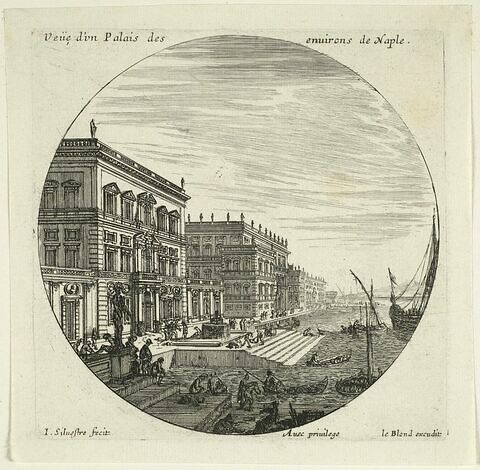 Vue d'un palais des environs de Naples, image 1/1