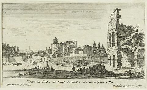 Vue du Colisée, du Temple de Vénus et de l'Arc de Titus à Rome, image 1/1