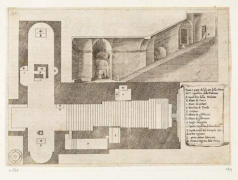 Figures du Voyage en Terre Sainte. Plan de l'église du Saint-Sépulcre de la Vierge à Jérusalem