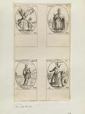 Le saint Ange gardien; Saint Simplice; Saint Cunégonde; Saint Lucius