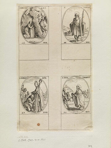 L'Annonciation; Saint Castule; Saint Rupert; Saint Gontran