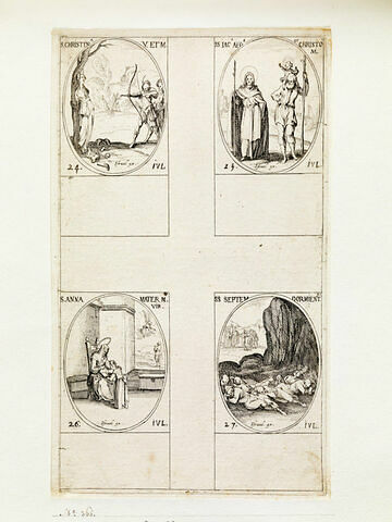 Sainte Christine; Saint Jacques et Saint Christophe; Sainte Anne; Les sept bienheureux dormants, image 1/1