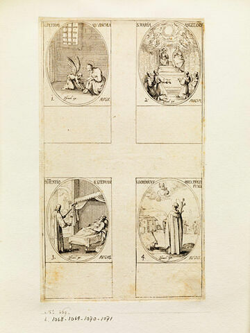 Saint Pierre aux liens; Sainte Marie des Anges; La découverte du corps de Saint Etienne; Saint Dominique, image 1/1