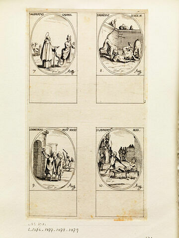 Saint Albert; Saint Marin; Saint Demetrius et ses compagnons; Saint Laurent, image 1/1