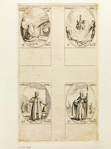 L'attente de l'enfantement de la Vierge; Saint Nemèse; Saint Philogone; Saint Thomas, image 1/1