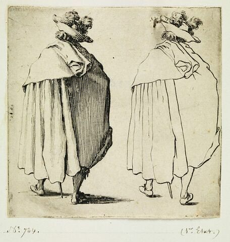Varie Figure : Homme au grand manteau vu de dos, image 1/1