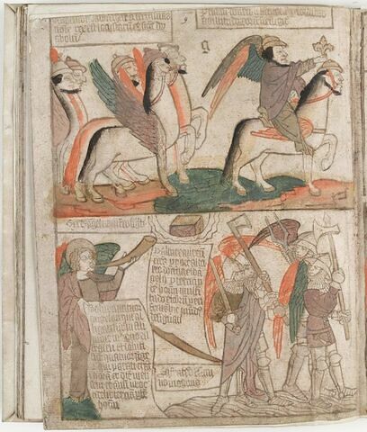 L' Apocalypse : Les sauterelles et l'ange del'abîme. les anges de l'Euphrate sont déliés., image 1/1