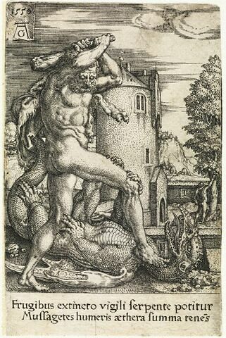 Hercule tue le Dragon du Jardin des Hespérides