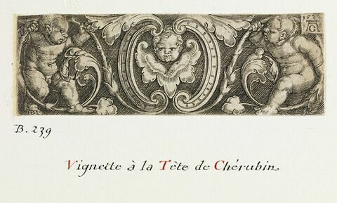 Vignette à la tête de chérubin