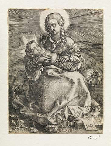 La Vierge Marie avec l'Enfant Jésus emmailloté