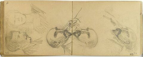 Deux études de portrait d'homme, image 1/1