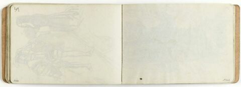 Religieuse de profil agenouillée en prière et homme en costume Renaissance, image 1/1