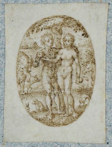 Scène Biblique : Adam et Ève, image 1/1