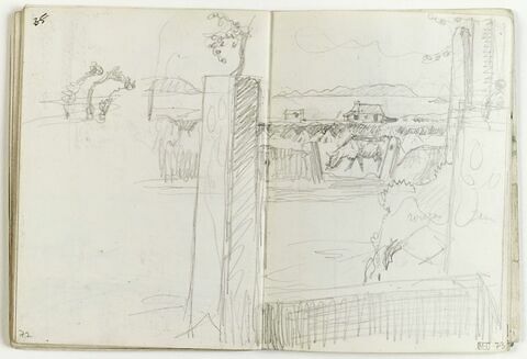 Vue d'un portail avec en arrière-plan un paysage, image 1/1
