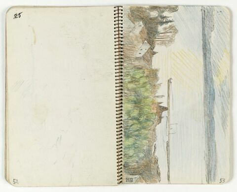 Paysage de bord de mer, coucher de soleil, image 1/1