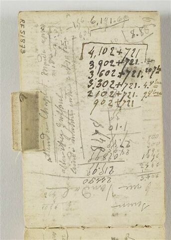 Notes manuscrites dont adresses, chiffres et série de comptes, image 4/5