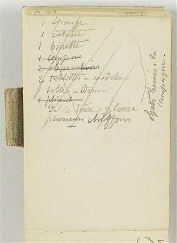 Liste manuscrite barrée, image 1/1