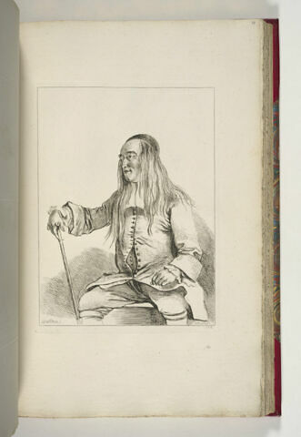 Vieillard assis, coiffé d'une calotte, image 1/1
